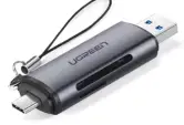 Lector de tarjetas SD/microSD USB3 y USB-C Ugreen