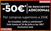 CONFORAMA - Hasta 50€ descuento extra CONFORAMA - Hasta 50€ descuento extra