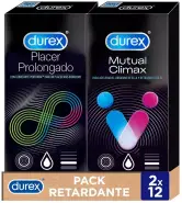 Durex Pack Preservativos Placer Prolongado + Mutual Climax - 24 Condones