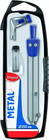 Pack de compás, abrazadera y estuche de minas Maped