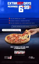 Pizzas medianas a domicilio en Domino's Pizza (desde su App - mínimo 2)