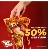50% Dto. en TODAS las pizzas de Telepizza