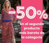 2do producto al 50% de dto. en seleccionados Sinsay