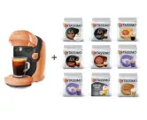 Pack Cafetera Cápsulas Tassimo Happy o Style + 9 Packs de cápsulas