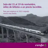 Billetes de AVE Madrid con Barcelona, Valencia, Sevilla y Málaga