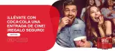 1 o 2 Entradas al cine al comprar latas de Coca Cola