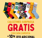 10% Dto. sin mínimo + calcetines gratis con cada camiseta en Pampling