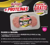 Prueba las nuevas Burger Pollo-Pavo 2x120g +Proteínas de ElPozo