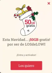 50GB por Navidad con Lowi