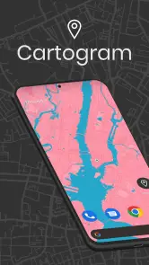 Cartogram: Fondos de pantalla con mapas (Android)