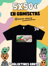 5 Camisetas a elegir (con calcetines y envío GRATIS)