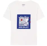 Camiseta 100% algodón gris Snoopy