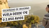 Escapadas de invierno desde 17€ o 2.850 Avios