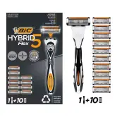Afeitadora BIC Hybrid 5 Flex + 10 Recambios