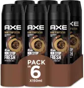 6x 150ml Desodorante Axe Dark Temptation