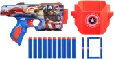 Lanzador Nerf Marvel Captain America + 10 Dardos