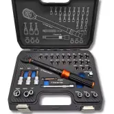 Llave Dinamométrica 1/4" 2-24 Nm + maletín con 32 piezas