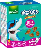  Galletas Sin Gluten Gullón Hookies Mini Sharkies 160g (4x40g)