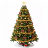 Árbol de Navidad Verde Frondoso con Base Antideslizante 180 cm