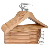 Juego de 20 perchas de madera maciza