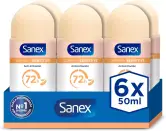6 desodorantes Roll-On Sanex Dermo Sensitive 50ml