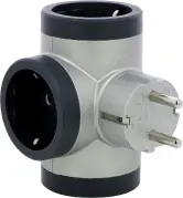 Adaptador 3 Tomas Laterales 2P+T Legrand