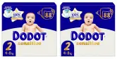 2x 88 Pañales Dodot Sensitive Talla 2 4kg-8kg