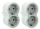 2x Adaptador doble enchufe Legrand