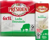 6L Leche Président Desnatada
