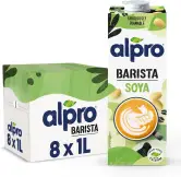 8x 1L Alpro Bebida Vegetal de Soja Barista