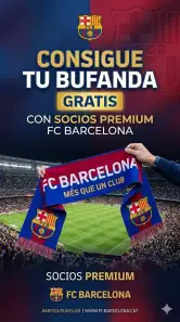 Consigue la bufanda FC Barcelona (Con socios premium)