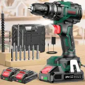 Taladro atornillador a batería 21V + 2 Baterías 2.0Ah