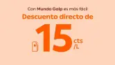 15 cts/L de dto. en todos los carburante con Mundo Galp