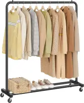 Perchero para ropa con ruedas