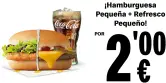 Hamburguesa + Refresco Pequeño en McDonald’s (Oferta semanal)