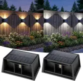 Pack 4 apliques solares pared exterior