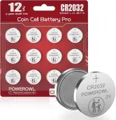 12 Pilas de botón CR2032 POWEROWL