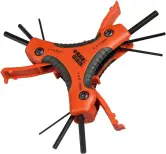 Juego de 9 llaves hexagonales con mango triangular Black+Decker
