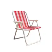 Silla plegable con rayas para playa y camping