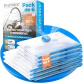 Juego de 6 bolsas al vacío para ropa (3x 60x80 cm / 3x 80x100 cm)