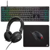 Pack Gaming Corsair K55 RGB + Ratón + Auriculares + Alfombrilla
