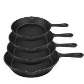 Juego 4 Sartenes Hierro Fundido 14cm/16cm/20cm/26cm Juego 4 Sartenes Hierro Fundido 14cm/16cm/20cm/26cm