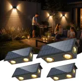 4x Aplique Solar Pared Exterior IP65 4x Aplique Solar Pared Exterior IP65