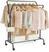Burro para ropa doble con ruedas