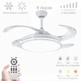 Ventilador de techo DC 96W con mando y luz LED