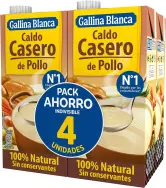 4x 1L Caldo Casero de Pollo Gallina Blanca 4x 1L Caldo Casero de Pollo Gallina Blanca