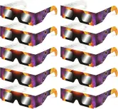 Pack 10 Gafas Eclipse Solar Homologadas ISO 12312-2