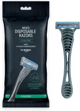 4 Maquinillas de afeitar desechables by Amazon