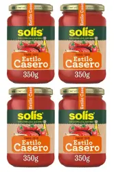 4x 350g Tomate Frito Solís Estilo Casero Frasco Cristal