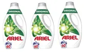 3x 60 Lavados Ariel Detergente Lavadora Liquido